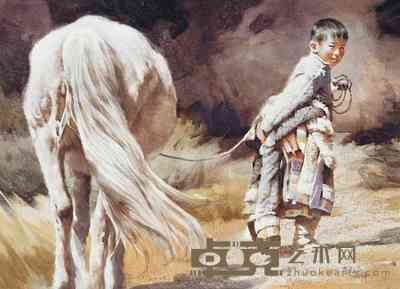叶献民 牧马少年 92×130cm